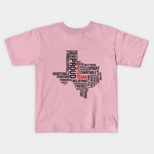 word cloud Faith texan Kids T-Shirt